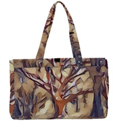 Tree Forest Woods Nature Landscape Canvas Work Bag by Sarkoni