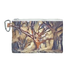 Tree Forest Woods Nature Landscape Canvas Cosmetic Bag (medium) by Sarkoni