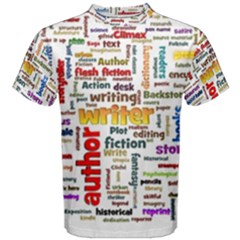 Writing Author Motivation Words Men s Cotton T-shirt by Sarkoni