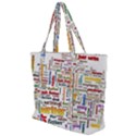 Writing Author Motivation Words Zip Up Canvas Bag View1