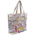 Writing Author Motivation Words Zip Up Canvas Bag View2