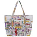 Writing Author Motivation Words Zip Up Canvas Bag View3