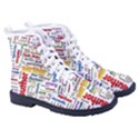 Writing Author Motivation Words Women s High-Top Canvas Sneakers View3