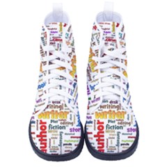 Writing Author Motivation Words Kid s High-top Canvas Sneakers by Sarkoni