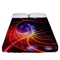 Physics Quantum Physics Particles Fitted Sheet (queen Size) by Sarkoni