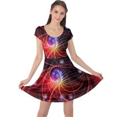 Physics Quantum Physics Particles Cap Sleeve Dress by Sarkoni