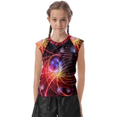 Physics Quantum Physics Particles Kids  Raglan Cap Sleeve T-shirt by Sarkoni