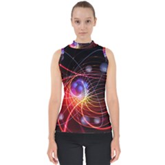 Physics Quantum Physics Particles Mock Neck Shell Top by Sarkoni