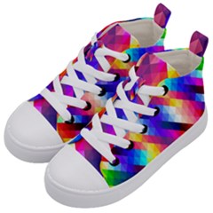 Abstract Background Colorful Pattern Kids  Mid-top Canvas Sneakers by Sarkoni