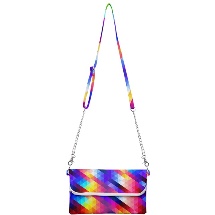 Abstract Background Colorful Pattern Mini Crossbody Handbag