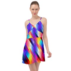 Abstract Background Colorful Pattern Summer Time Chiffon Dress by Sarkoni