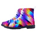 Abstract Background Colorful Pattern Women s High-Top Canvas Sneakers View2