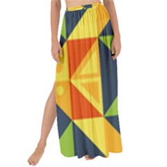 Background Geometric Color Maxi Chiffon Tie-up Sarong