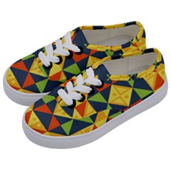 Background Geometric Color Kids  Classic Low Top Sneakers