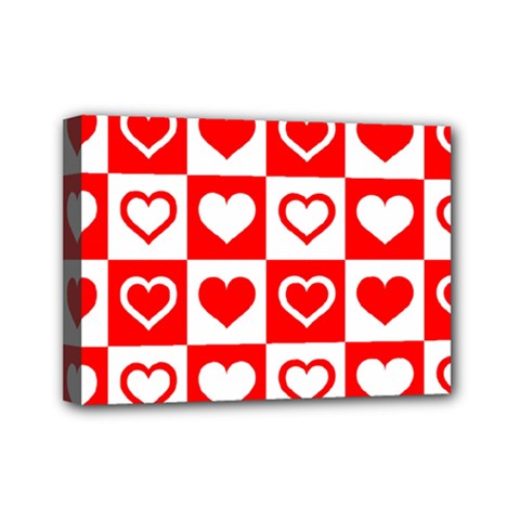 Background Card Checker Chequered Mini Canvas 7  X 5  (stretched) by Sarkoni