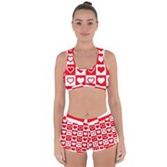 Background Card Checker Chequered Racerback Boyleg Bikini Set by Sarkoni