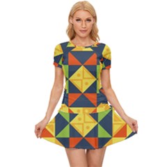 Background Geometric Color Women s Sports Wear Set