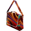 Abstract Colorful Background Wavy Box Up Messenger Bag View1