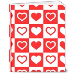 Background Card Checker Chequered 8  X 10  Hardcover Notebook by Sarkoni