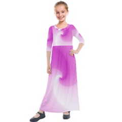 Abstract Spiral Pattern Background Kids  Quarter Sleeve Maxi Dress by Sarkoni