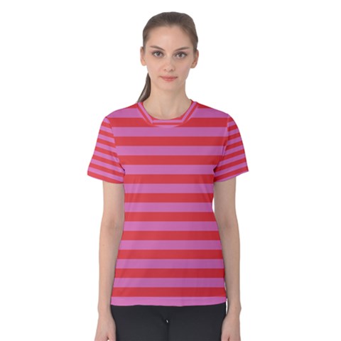 Stripes Striped Design Pattern Women s Cotton T-shirt by Grandong