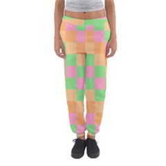 Checkerboard Pastel Squares Women s Jogger Sweatpants by Grandong