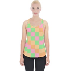 Checkerboard Pastel Squares Piece Up Tank Top by Grandong