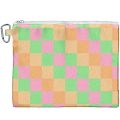 Checkerboard Pastel Squares Canvas Cosmetic Bag (xxxl) by Grandong