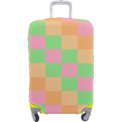 Checkerboard Pastel Squares Luggage Cover (large) by Grandong