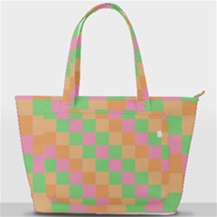 Checkerboard Pastel Squares Back Pocket Shoulder Bag  by Grandong