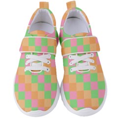 Checkerboard Pastel Squares Women s Velcro Strap Shoes