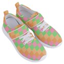 Checkerboard Pastel Squares Women s Velcro Strap Shoes View3