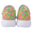 Checkerboard Pastel Squares Women s Velcro Strap Shoes View4