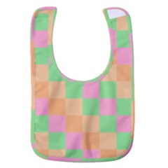 Checkerboard Pastel Squares Baby Bib by Grandong