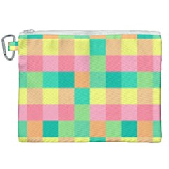 Checkerboard Pastel Square Canvas Cosmetic Bag (xxl) by Grandong