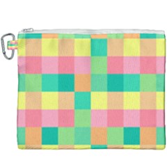 Checkerboard Pastel Square Canvas Cosmetic Bag (xxxl) by Grandong