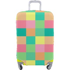 Checkerboard Pastel Square Luggage Cover (large) by Grandong