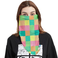 Checkerboard Pastel Square Face Covering Bandana (triangle) by Grandong