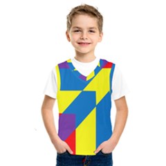 Colorful Red Yellow Blue Purple Kids  Basketball Tank Top by Grandong