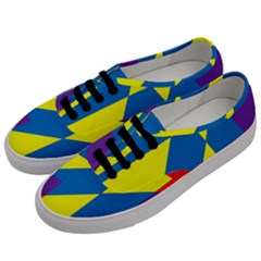 Colorful Red Yellow Blue Purple Men s Classic Low Top Sneakers by Grandong