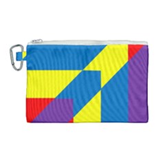 Colorful Red Yellow Blue Purple Canvas Cosmetic Bag (large) by Grandong