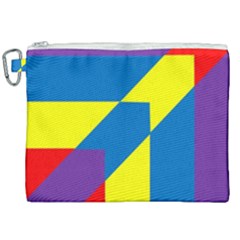 Colorful Red Yellow Blue Purple Canvas Cosmetic Bag (xxl) by Grandong