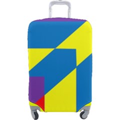 Colorful Red Yellow Blue Purple Luggage Cover (large) by Grandong