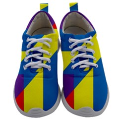 Colorful Red Yellow Blue Purple Mens Athletic Shoes by Grandong