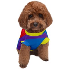 Colorful Red Yellow Blue Purple Dog T-shirt by Grandong