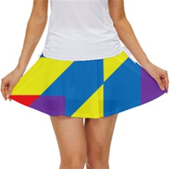 Colorful Red Yellow Blue Purple Women s Skort by Grandong