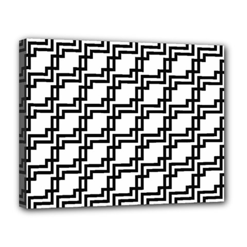 Pattern Monochrome Repeat Canvas 14  X 11  (stretched) by Apen