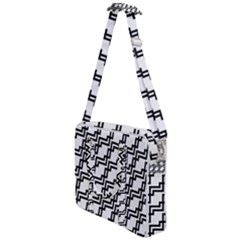 Pattern Monochrome Repeat Cross Body Office Bag by Apen