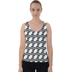 Pattern Monochrome Repeat Velvet Tank Top by Apen