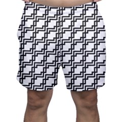 Pattern Monochrome Repeat Men s Shorts by Apen